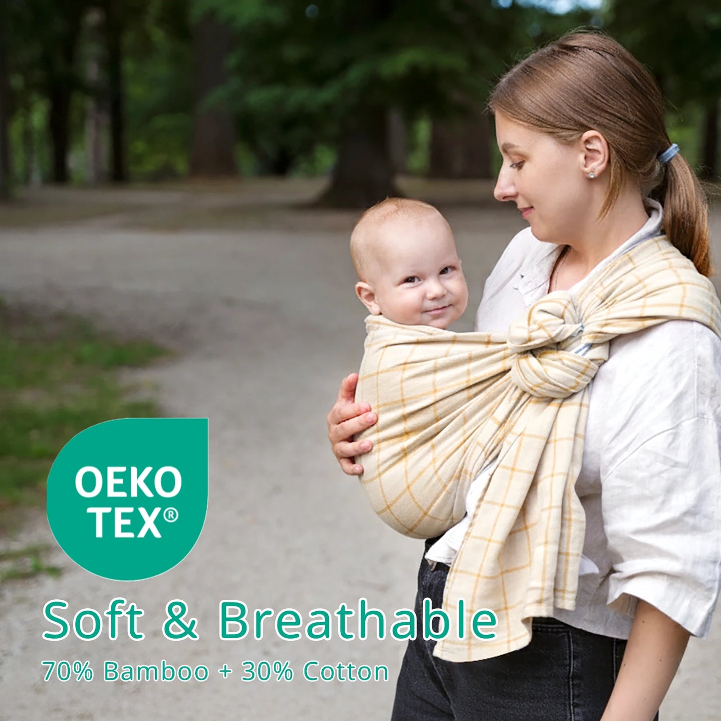 HECCEI Muslin Swaddle Blanket - Baby Muslin Blanket Large Swaddles 47 x 47 inches Bamboo and Cotton Baby Receiving Blanket