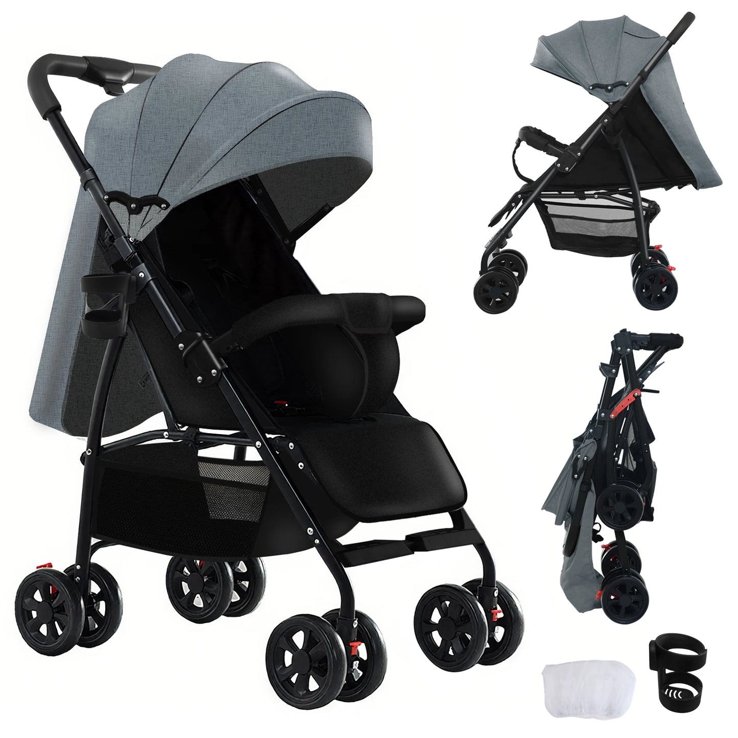 Stroller for Baby Pram Baby Stroller Light Stroller Baby Cars Baby Walker Baby Newborn Items Mother-Kids Multifunctional Infant