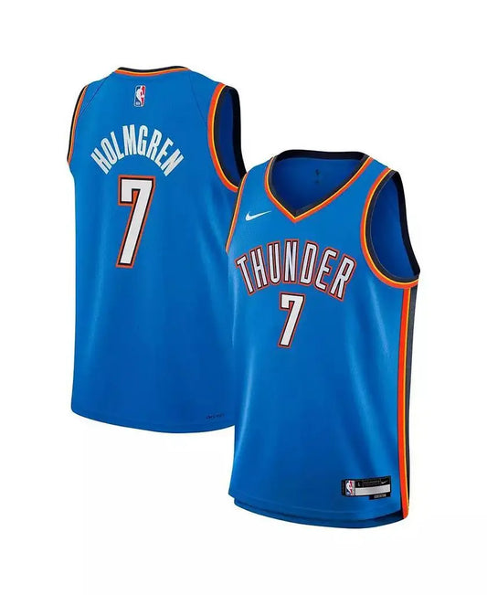 Nike | Big Boys and Girls Chet Holmgren Blue Oklahoma City Thunder Swingman Jersey - Icon Edition