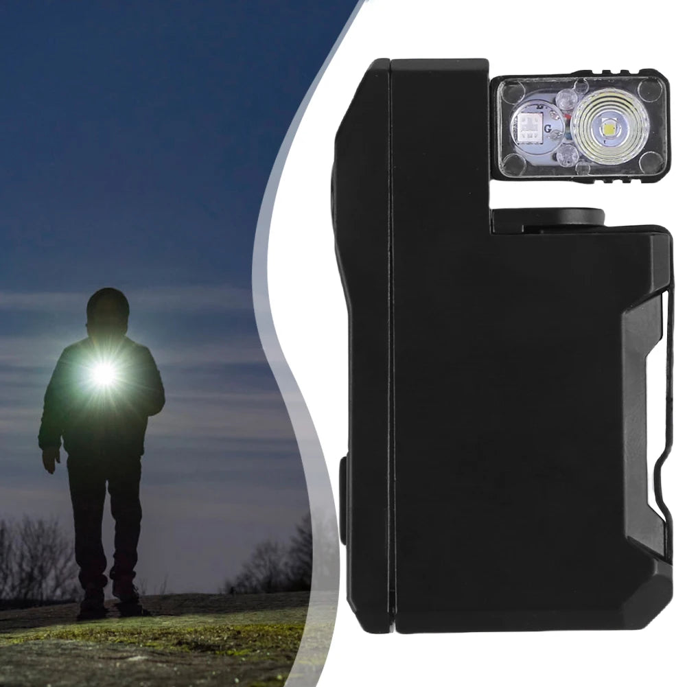 Rechargeable EDC Flashlight 400 Lumens Portable Flat Pocket Flashlight with RGB Light Magnetic Keychain Flashlight for Outdoor