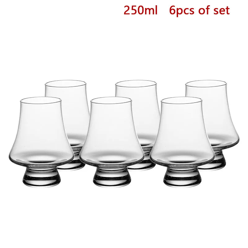 2/4/6pcs Crystal Glass Whiskey Cup Set of 250ml Clear Lead Free Drinking Glasses Scotch Liquor Barware Beer Spirits Wine Glasse