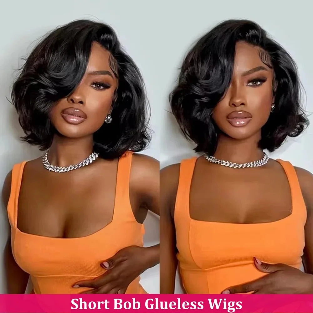 5X5 4X4 Glueless Body Wave Bob Wigs 13X4 13x6 HD Lace Frontal Wig Human Hair Natural Wave Wig Short Bob Wigs of Women