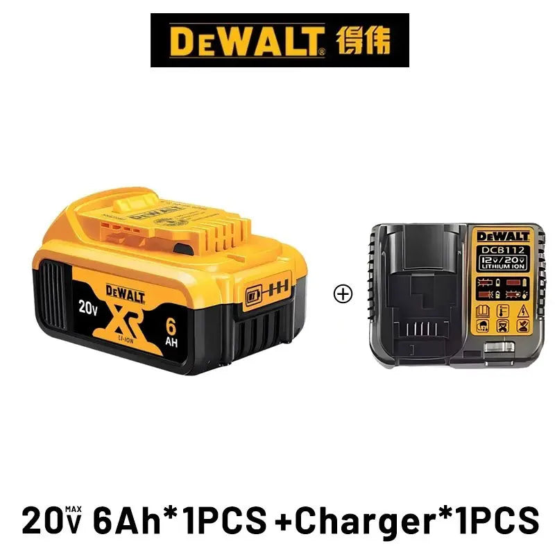 DeWALT Original Battery 20V 5Ah 6Ah 2Ah MAX FlexVolt for DCB606 DCB205 DCB206 DCB209 DCB182 Power Tool with Charger