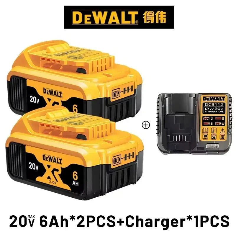 DeWALT Original Battery 20V 5Ah 6Ah 2Ah MAX FlexVolt for DCB606 DCB205 DCB206 DCB209 DCB182 Power Tool with Charger