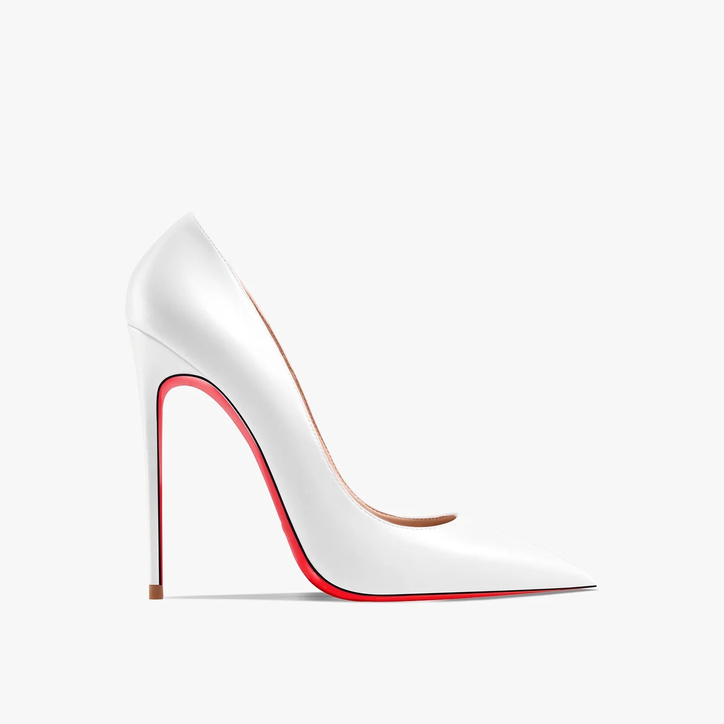 New Women's Red Shiny Bottom High Heels Luxury Pointed toe Pumps 12 cm Sexy Matte Party Wedding Shoes Elegant Woman Heeled Shoes