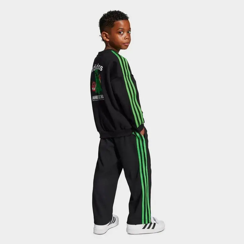 adidas | Little Kids' adidas Originals x Minecraft Fleece Sweatshirt and Joggers Set