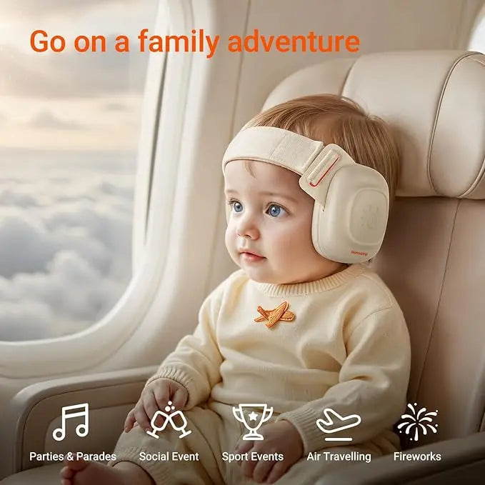 Baby Ear Protection (3-48 Months) 25dB Noise Cancelling for Travel & Sleep CE & ANSI Certified
