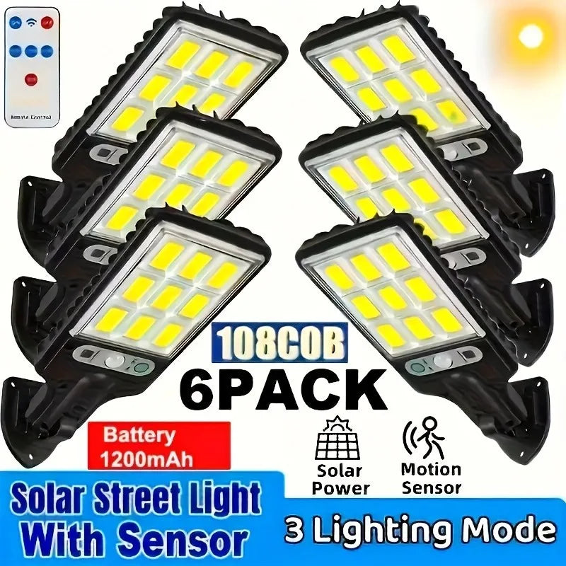 Solar Street Lights Outdoor 2500W Solar Lamp With 3 Light Mode Waterproof Motion Sensor Security Lamp for Garden Patio Path Yard