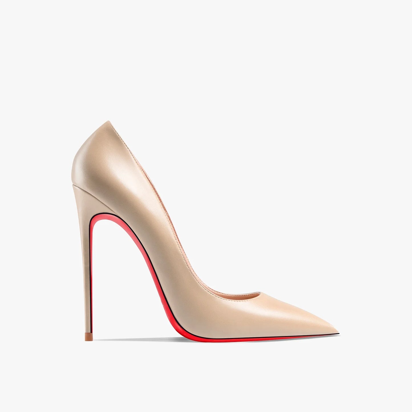 New Women's Red Shiny Bottom High Heels Luxury Pointed toe Pumps 12 cm Sexy Matte Party Wedding Shoes Elegant Woman Heeled Shoes