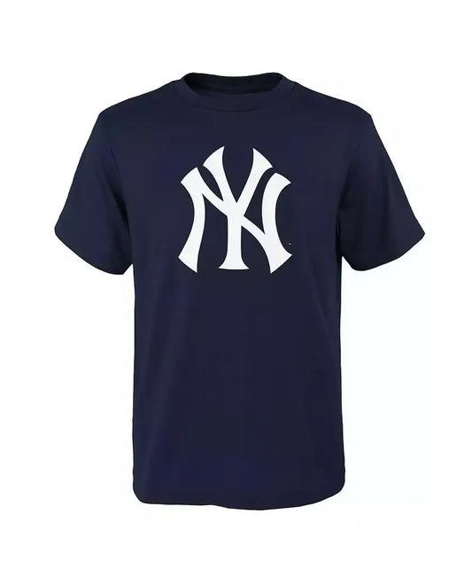 Outerstuff | Big Boys and Girls Navy New York Yankees Logo Primary Team T-shirt