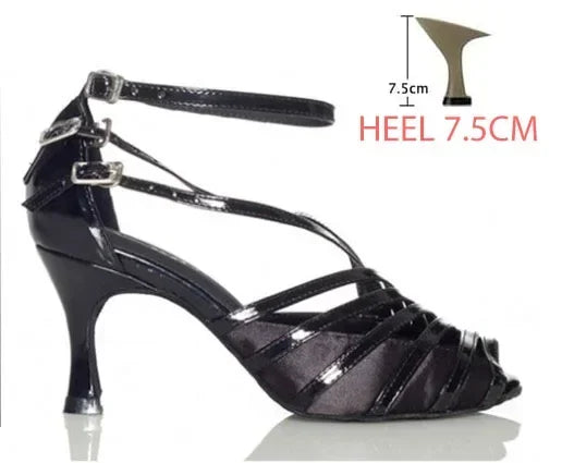 Women Latin Ballroom Dance Shoes Female Salsa Sandals Indoor Soft Sole Ladies Sambal Tango  Shoes Party Stage Game Performance