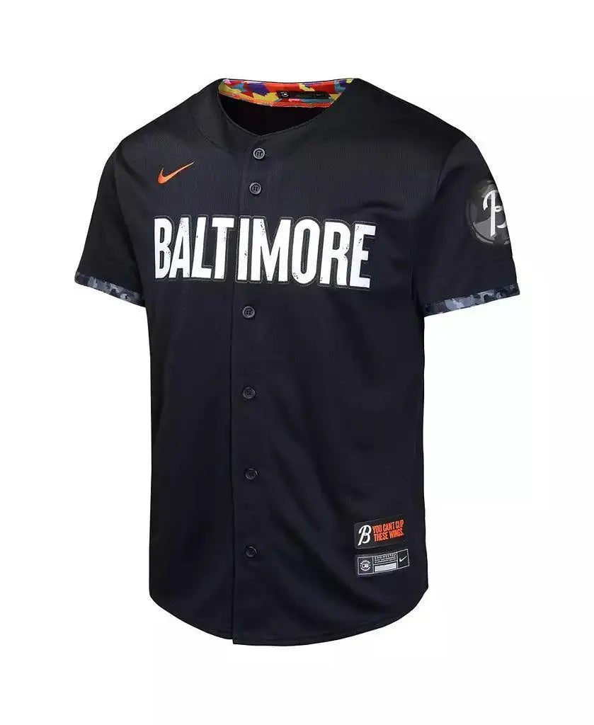 Nike | Big Boys and Girls Black Baltimore Orioles City Connect Limited Jersey
