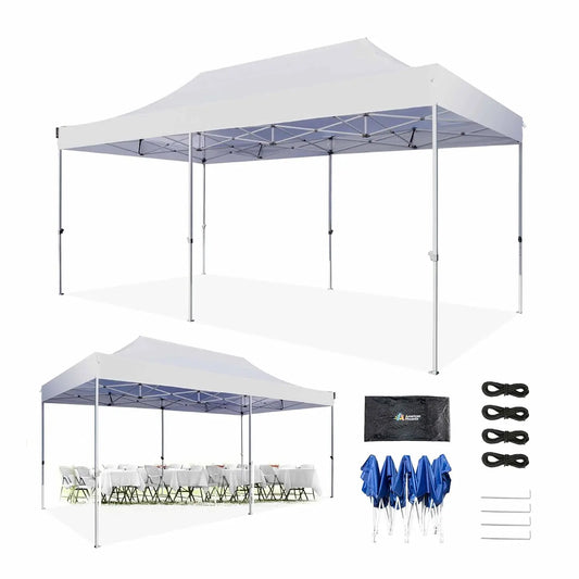 10x20 Canopy Tent Pop Up Tent Canopies Portable Instant Commercial Heavy Duty Outdoor Market Shelter, Custom