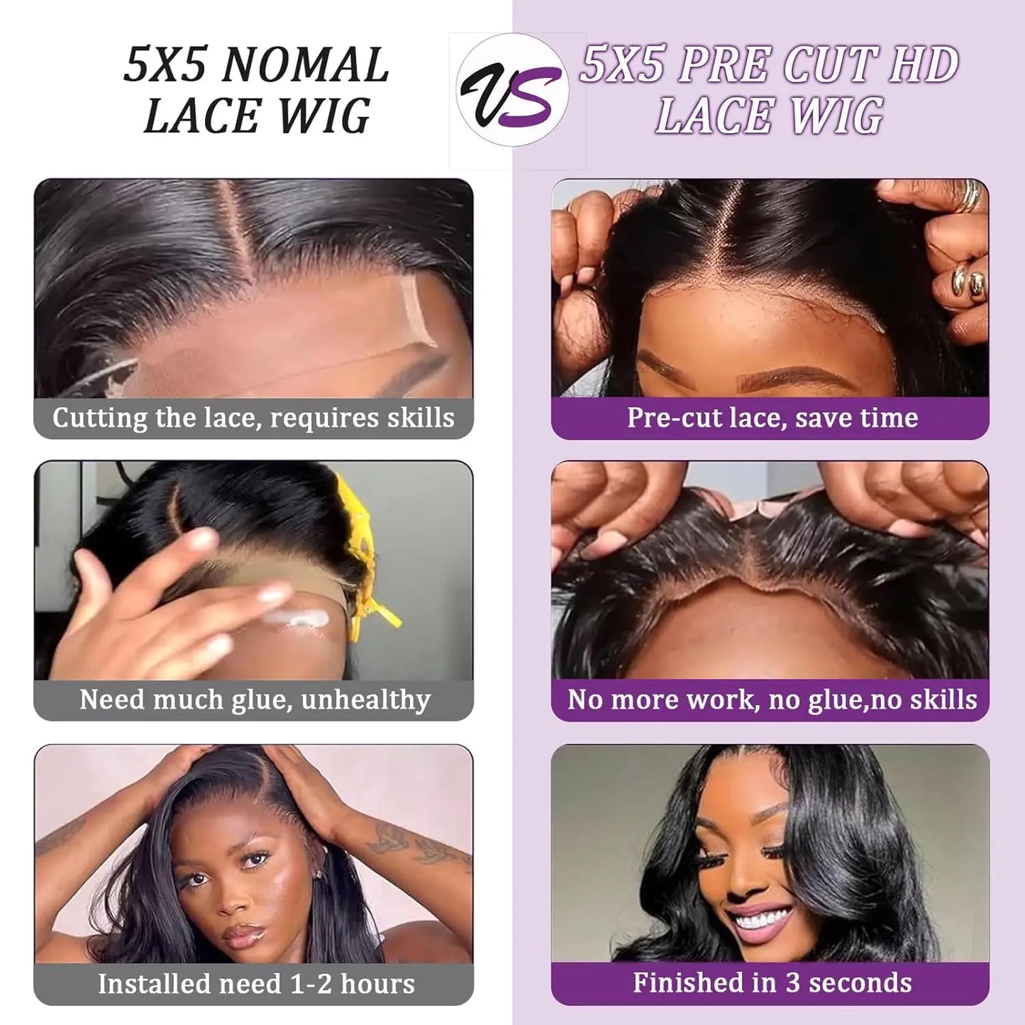 5x5 Hd Transparent Lace Frontal Glueless Preplucked 30 Inch Body Wave Wigs Human Hair 4x4 Lace Front Wig Ready to Wear for Women