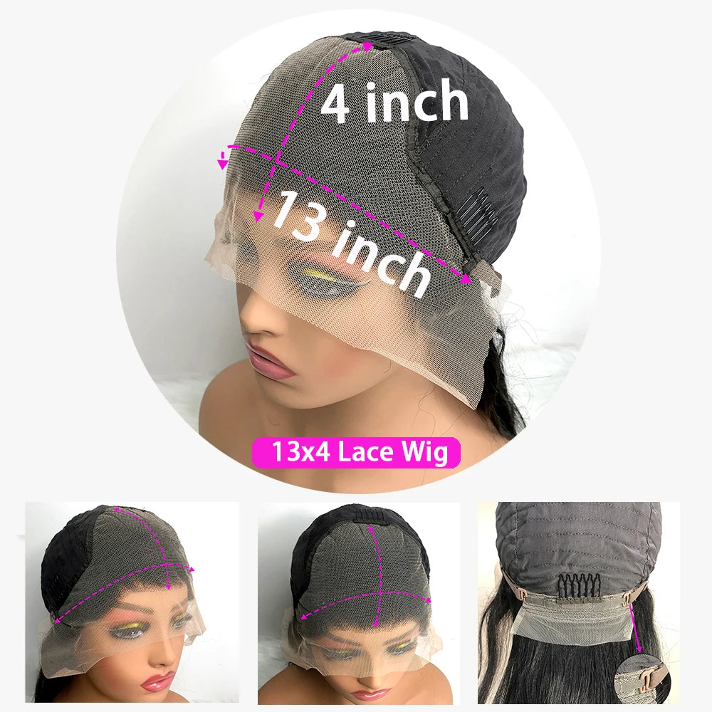 220 Density HD Curly 13x4 13x6 Loose Deep Wave Lace Front Wigs 100% Human Hair Brazilian Pre Plucked Lace Frontal Wig For Women